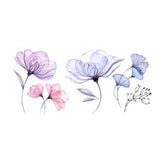 Flower Lilac Waterproof Temporary Tattoo Sticker
